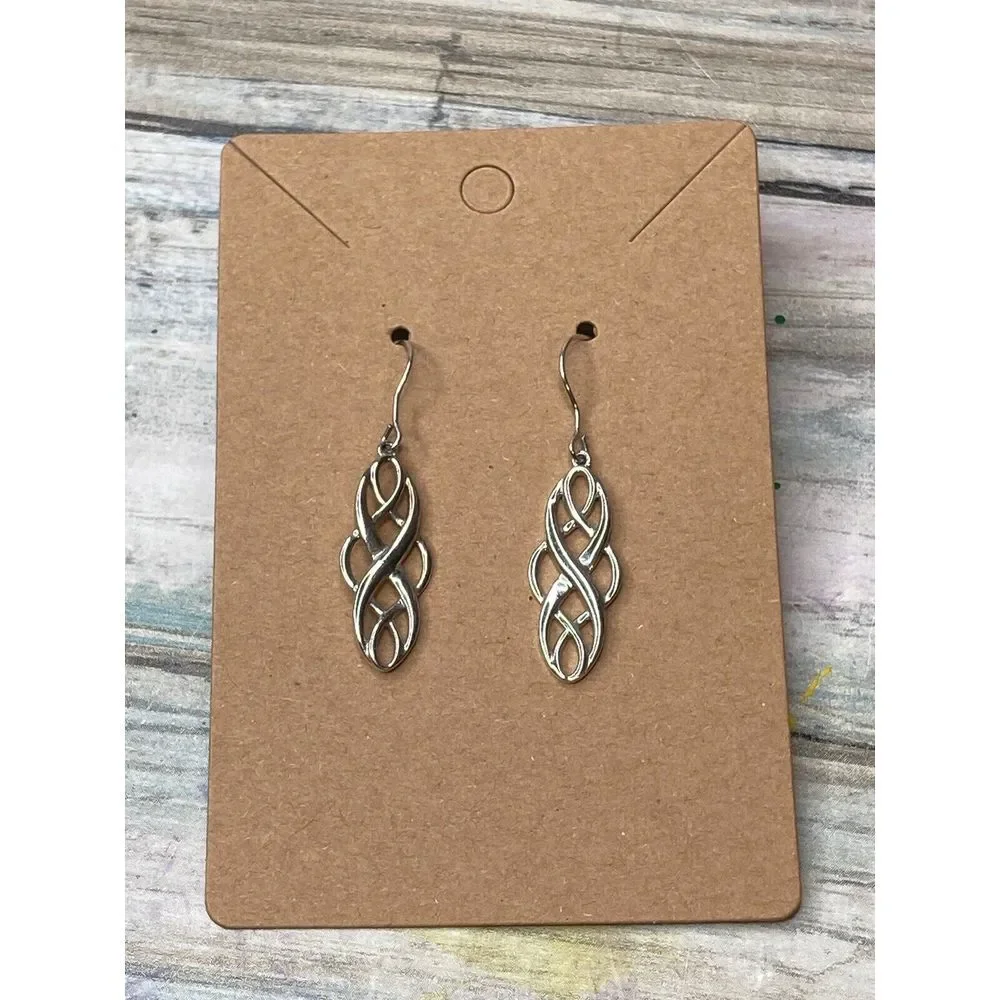 Celtic Knot‎ Sterling Silver 925 Earrings NWOT Dangle